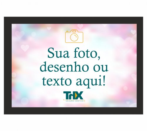 Quadro Personalizado Moldura Preta 60x90cm - Arte do Cliente