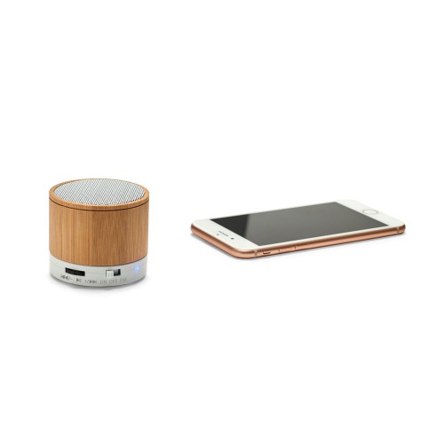 Caixa de som com Microfone bambu ThX-17_025