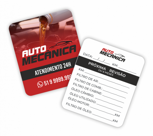 Etiqueta Troca de Óleo em Vinil / cm²